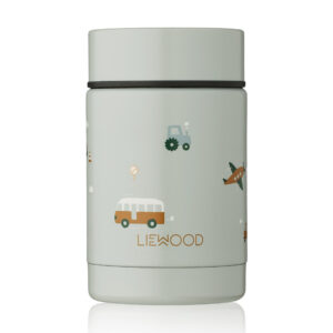 Liewood® termo posodica za hrano Nadja 250 ml – Vehicles/Dove Blue Mix